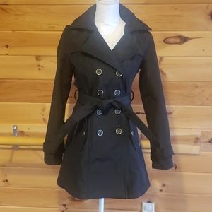 Trench coat rain jacket with belt